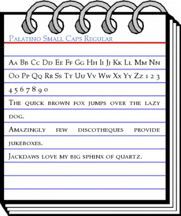 Palatino Small Caps Regular Font