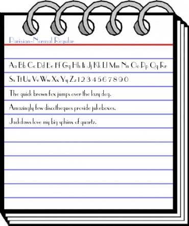 Parisian-Normal Regular Font