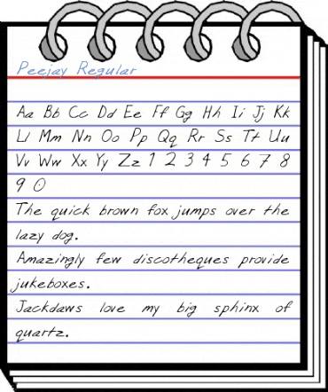 Peejay Regular Font