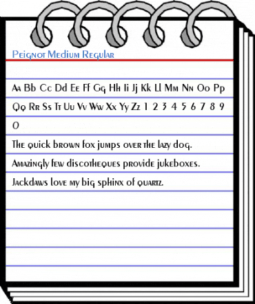Peignot Medium Regular Font