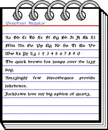 Penchant Regular Font