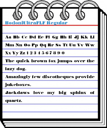 BodoniUltraFLF Regular Font