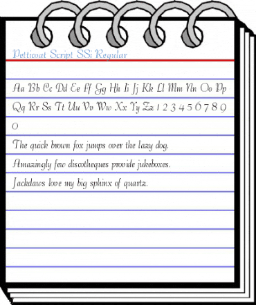 Petticoat Script SSi Regular Font