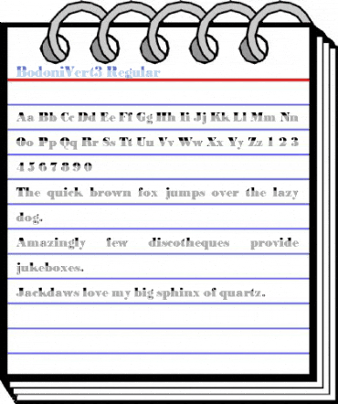 BodoniVert3 Regular Font