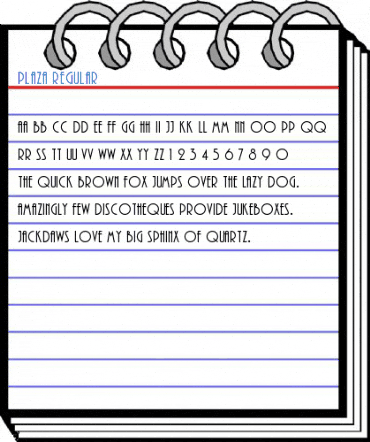 Plaza Regular Font