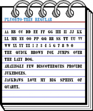 Pluonto-Thin Regular Font