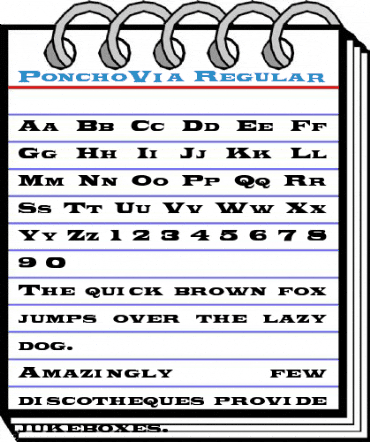 PonchoVia Regular Font
