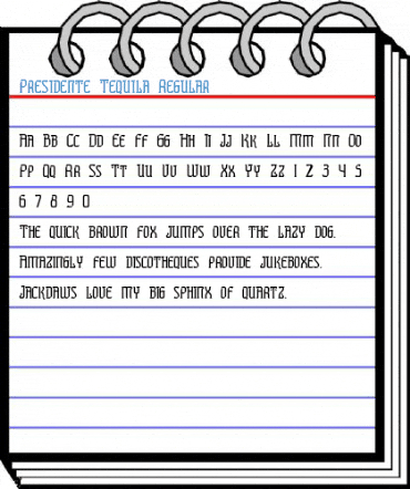 Presidente Tequila Regular Font