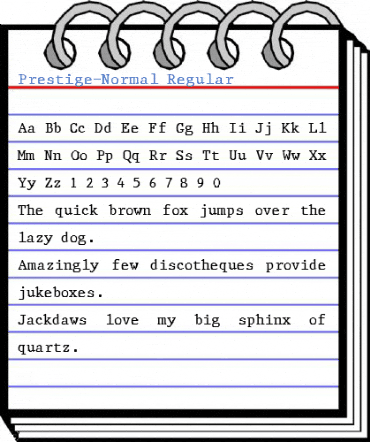 Prestige-Normal Regular Font