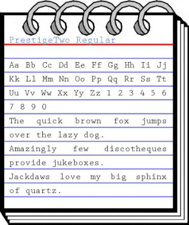 PrestigeTwo Regular Font