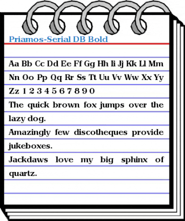 Priamos-Serial DB Font
