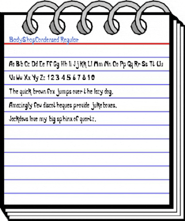 BodyShopCondensed Regular Font