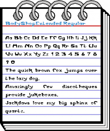 BodyShopExtended Regular Font