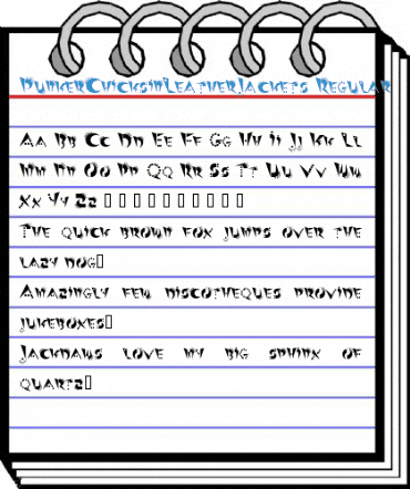 PunkerChicksinLeatherJackets Regular Font