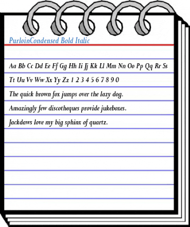 PurloinCondensed Bold Italic Font