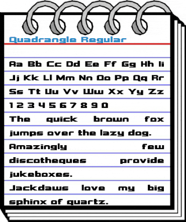 Quadrangle Regular Font