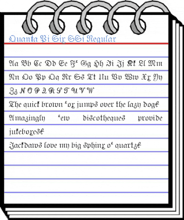 Quanta Pi Six SSi Regular Font