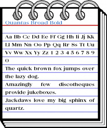 Quantas Broad Bold Font