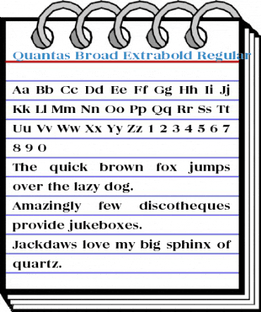 Quantas Broad Extrabold Regular Font