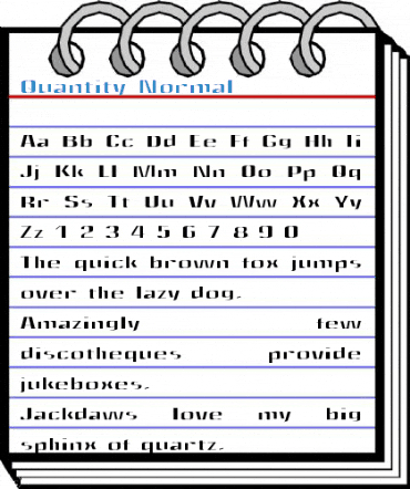 Quantity Normal Font