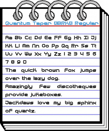 Quantum Taper (BRK) Regular Font