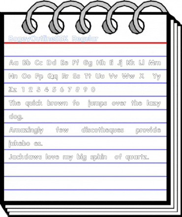 BogeyOutlineSSK Regular Font