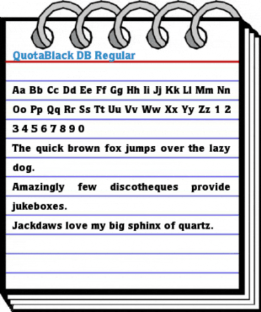 QuotaBlack DB Regular Font