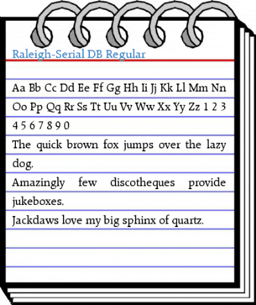 Raleigh-Serial DB Font