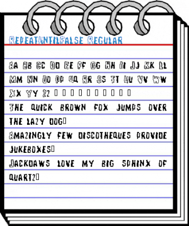 RepeatUntilFalse Regular Font
