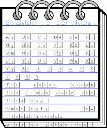 Romand 3D DB Normal Font