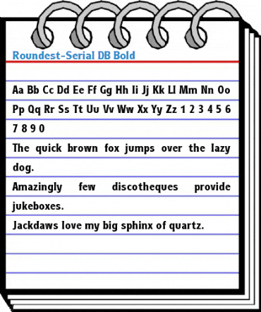 Roundest-Serial DB Font