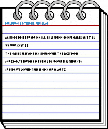 BoldFace Stencil Regular Font
