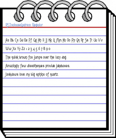 RSToulouseLautrec Regular Font