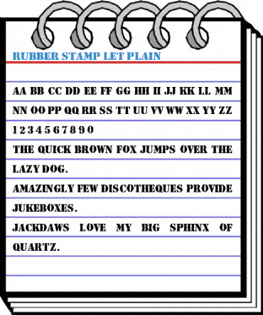 Rubber Stamp LET Plain Font