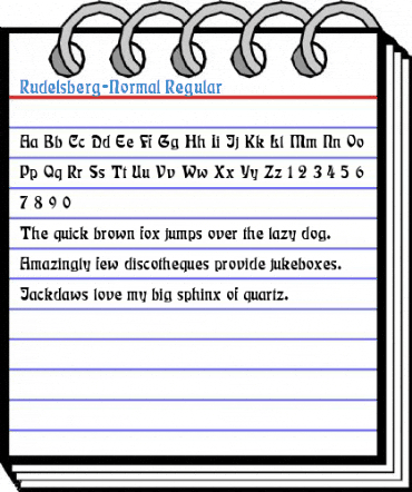 Rudelsberg-Normal Regular Font