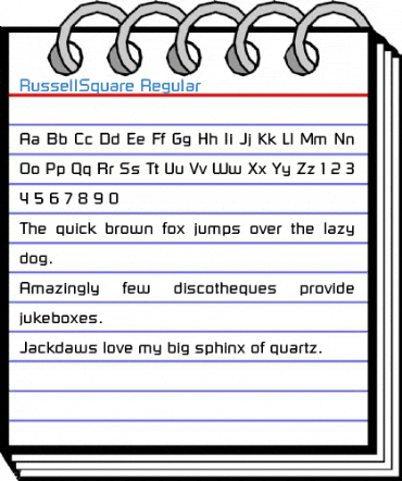 RussellSquare Regular Font