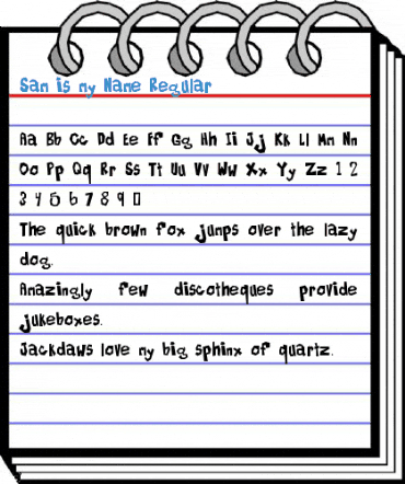 Sam is my Name Regular Font