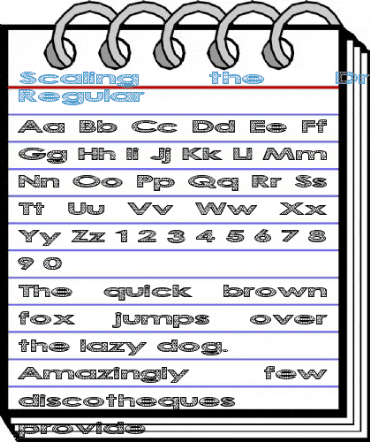 Scaling the Dragon Regular Font