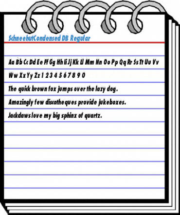 SchneehutCondensed DB Regular Font