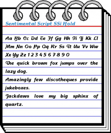 Sentimental Script SSi Bold Font