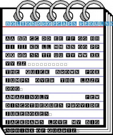 BoltonDropCaps Regular Font
