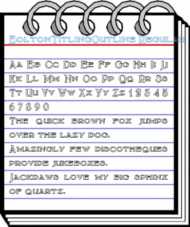 BoltonTitlingOutline Regular Font