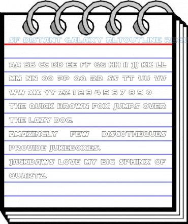 SF Distant Galaxy AltOutline Regular Font