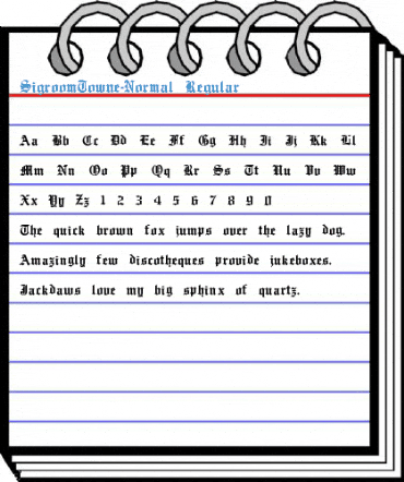 SigroomTowne-Normal Font