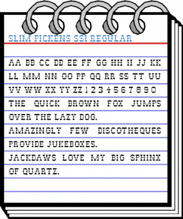 Slim Pickens SSi Regular Font