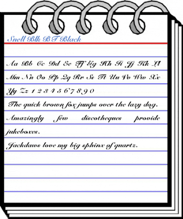 Snell Blk BT Black Font