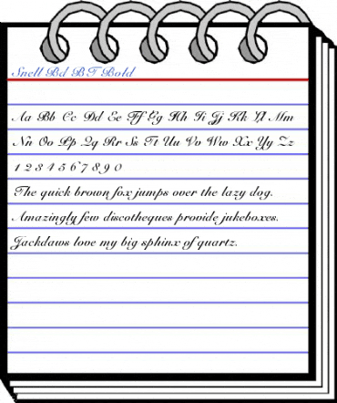 Snell Bd BT Bold Font