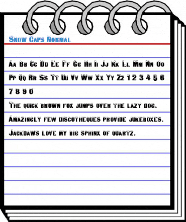 Snow Caps Normal Font