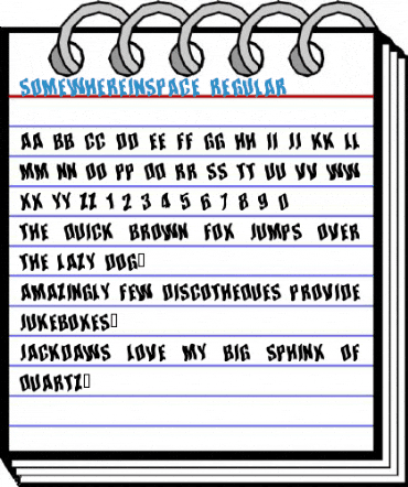 SomewhereInSpace Regular Font