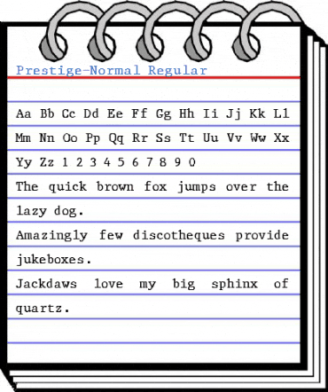 Prestige-Normal Regular Font
